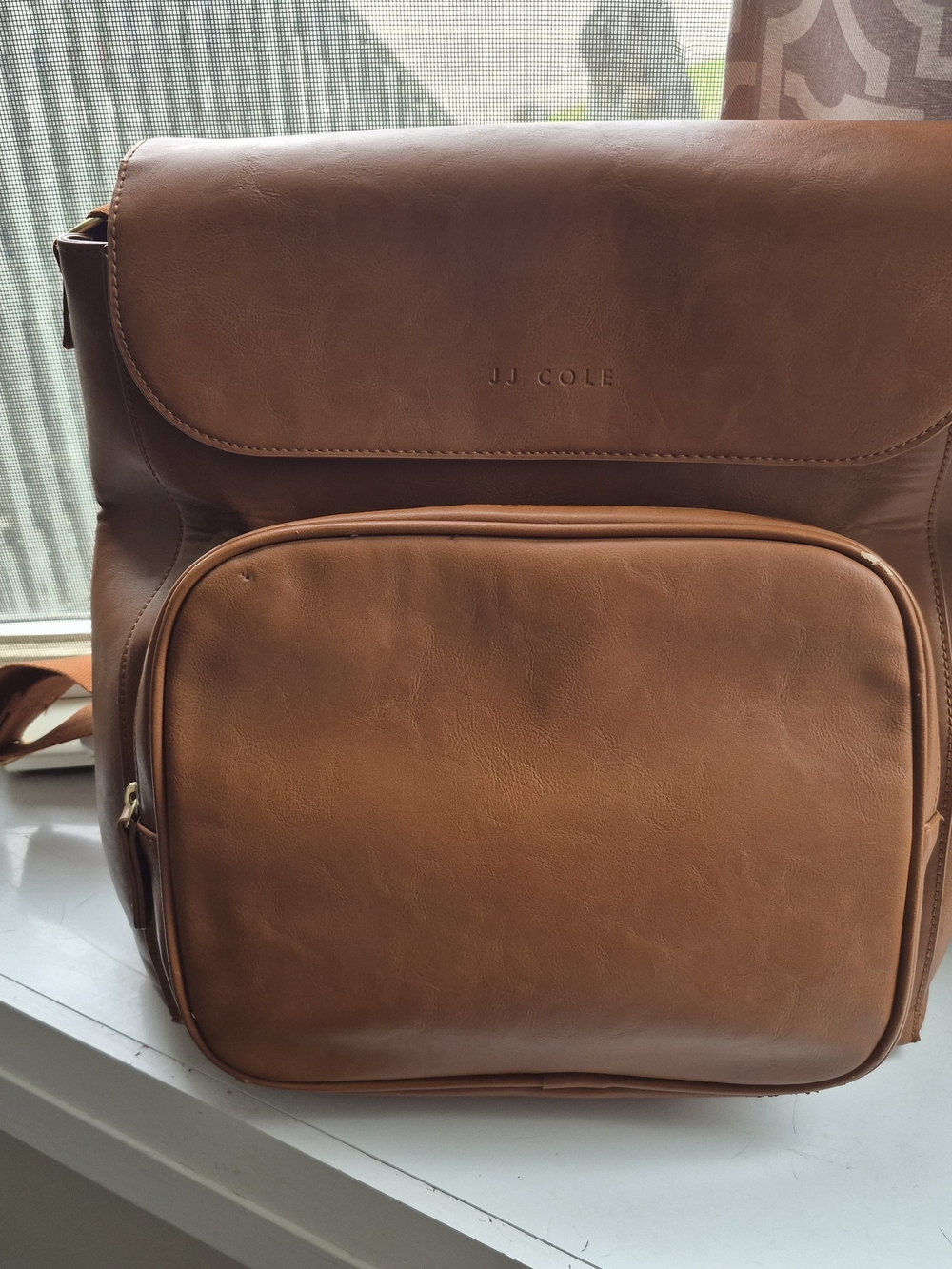 J.J. Cole Backpack Diaper Bag – Brown/Cognac